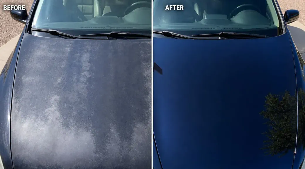 Hood oxidation before and after