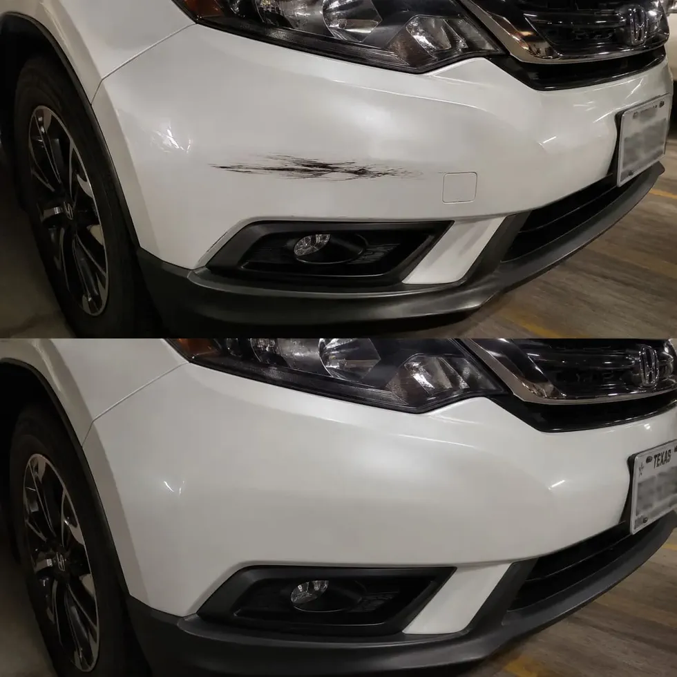 Customer before after - bumper scuff