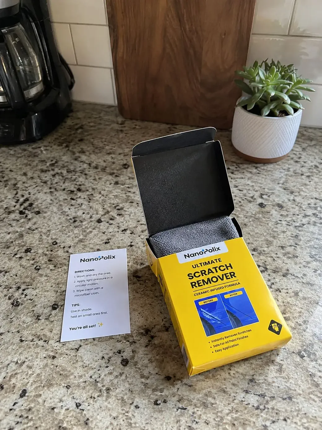 NanoPolix package on counter