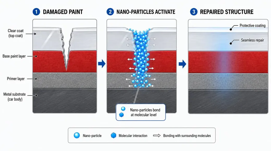 Nano-particle bonding process - molecular level repair